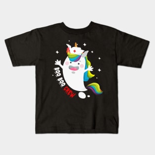 Boo Boo Crew Unicorn Nurse Ghost Halloween Costume Kids T-Shirt